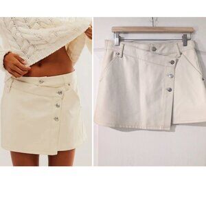 Free People | Wynne Vegan Leather Skirt In Bone